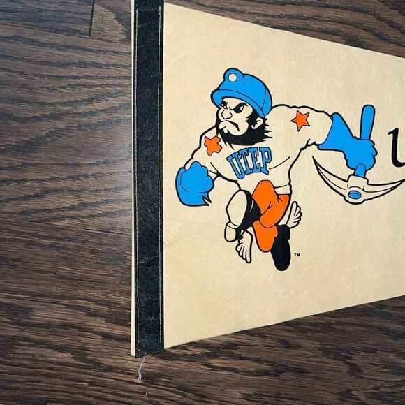 Vintage university of Texas at El Paso UTEP Miners NCAA Football college Pennant - Picture 5 of 5